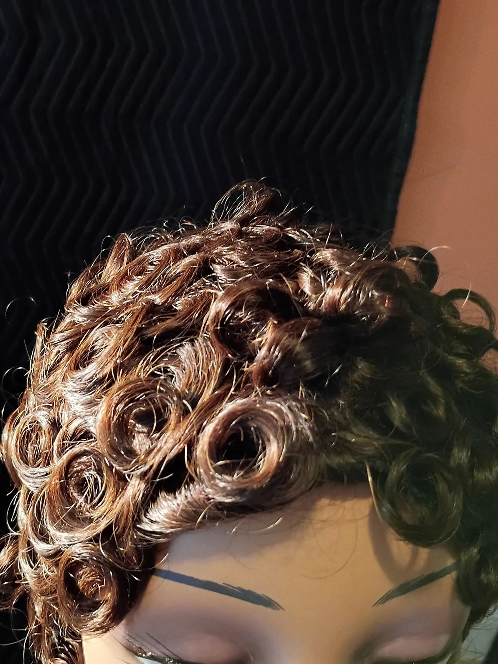 Natural Dark Brown Curly Hair Piece - Women Hair
